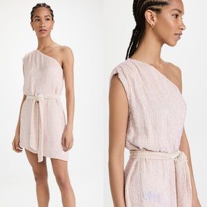 RETROFÊTE
Ella one-shoulder sequined chiffon mini dress